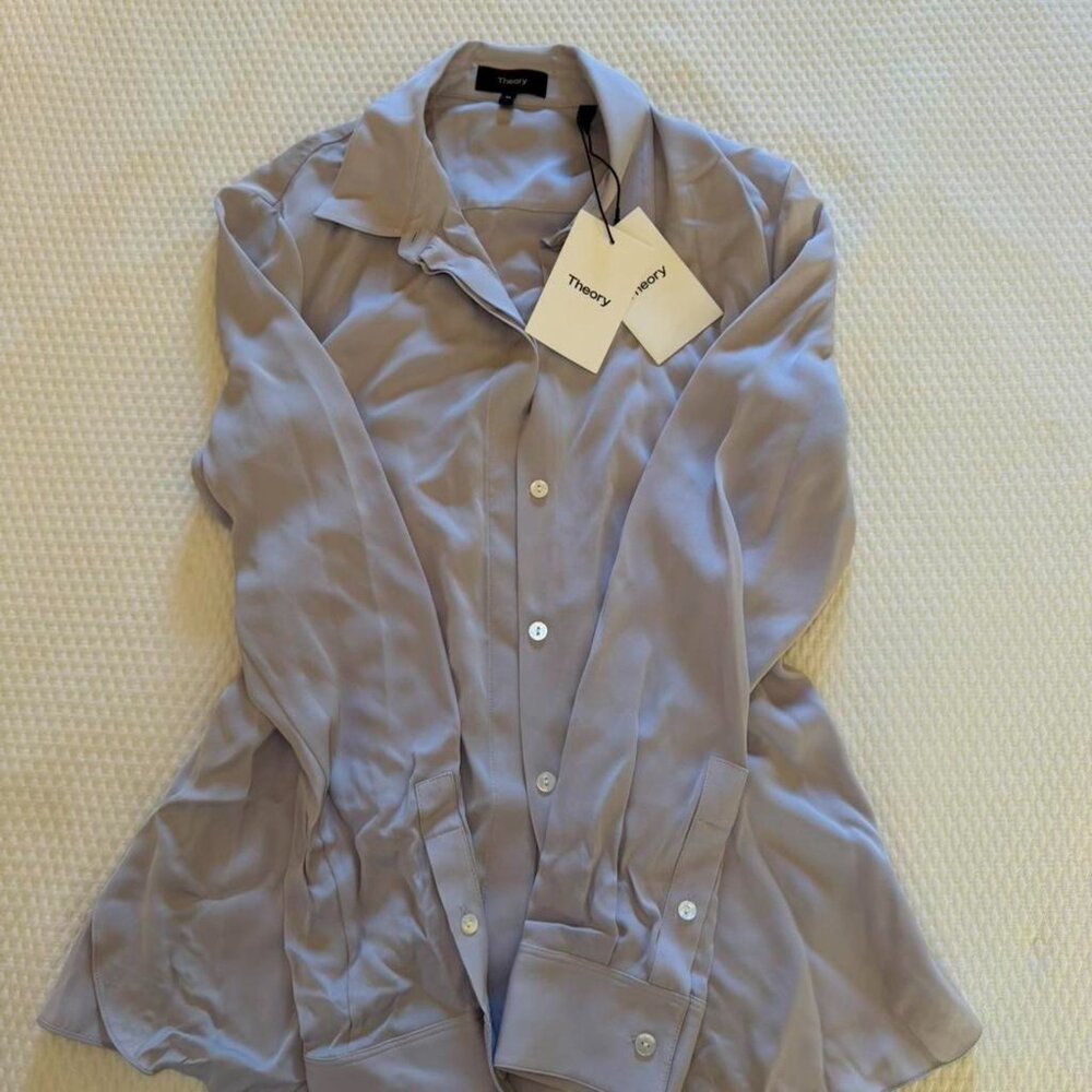 Theory Women's Purple/Grey Blouse
